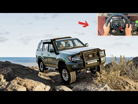 BeamNG Drive - Toyota Land Cruiser 100 - OFF ROAD | Logitech g29 gameplay