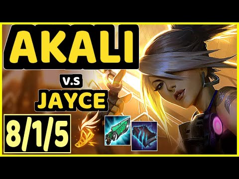 DORAN (AKALI) vs JAYCE - 8/1/5 KDA TOP CHALLENGER GAMEPLAY - KR