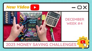 Budgeting Money Savings Challenges - December Week #4 - TracEy Monster Savings on Etsy & Payhip
