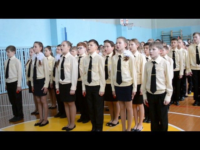 Торжественное посвящение в кадеты в агрызской школе №2