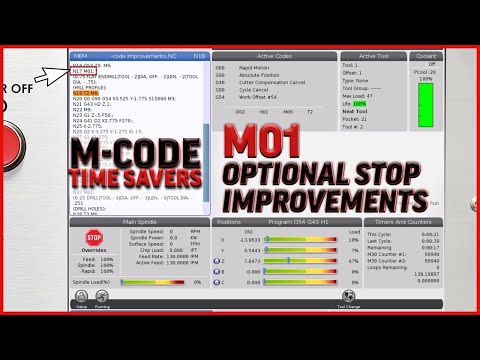 M Code Time Savers - M01 Optional Stop Improvements - Haas Automation