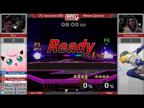CFL Smackdown 209 Melee - Envy (Jigglypuff) vs Krudo (Sheik) - Winners Quarters