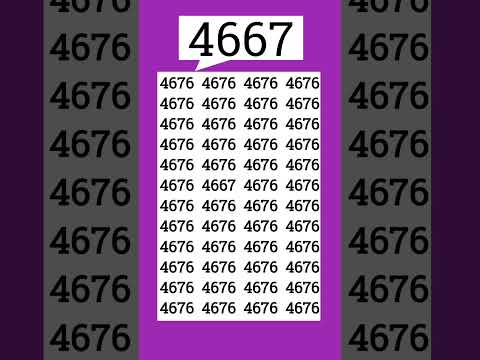 How fast did you locate the odd 4667? #fypシ゚viral #fypviral #fyp #iqtest #shorts #eymath