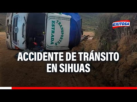 🔴🔵Áncash: Accidente de camión deja daños materiales por mal estado de la vía en Sihuas