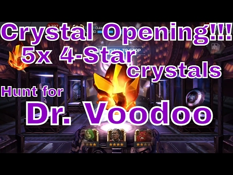 5x 4-Star Crystal opening!!! Hunt for Dr. Voodoo!!!