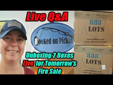 Live Unboxing - 2 Boxes For The Fire Sale Tomorrow & Live Q&A -Online Re-seller - 888 Lots