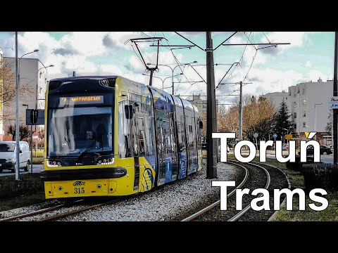 🇵🇱 Trams in Toruń - Tramwaje w Toruniu (2021) (4K)