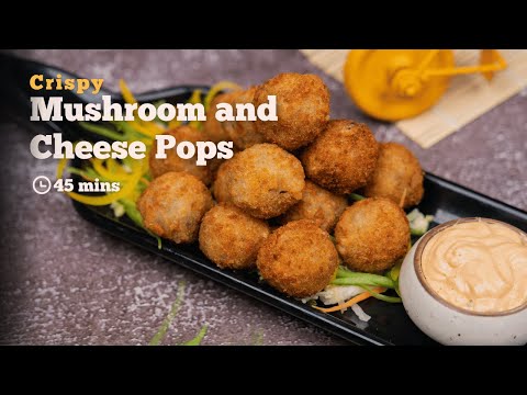 Mushroom and Cheese Pops Recipe | Easy Appetizer Idea | Party Snack | Cookd