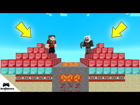 TROLL VS MİNECRAFT EN UZUN PİRAMİT KULESİ RUBY ŞANS BLOKLARI SAVAŞI