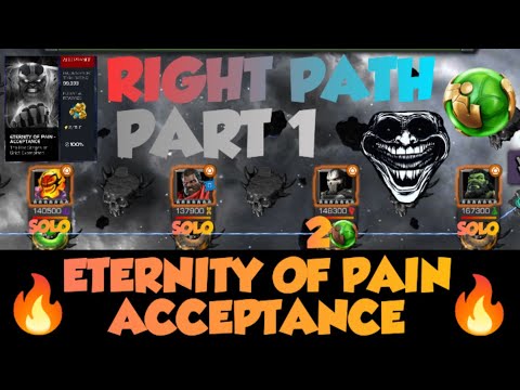 MCOC ETERNITY OF PAIN ACCEPTANCE RIGHT PATH (PART 1) #mcochindi #mcoc