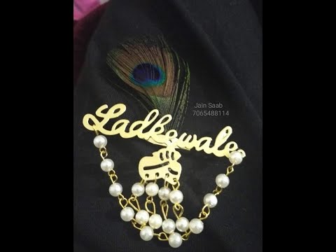 Jain saab gold ladkewale brooches, size: 3 inch