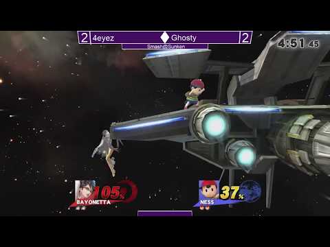 Smash@Sunken 32 Smash4 - 4eyez (Ness,Lucas,Mario) vs Ghosty (Bayonetta) - SSB4 Losers Semis