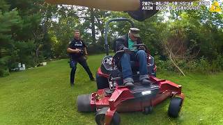 Senior Citizen Flees Police on His Lawnmower