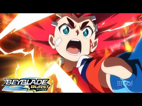 Beyblade Burst Surge - Episode 14 Lane Valhalla Vs Aiger Akabane Dub Full Battle