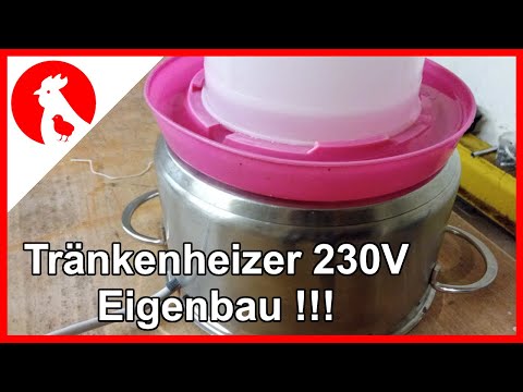076 DIY Tränkenwärmer LOW Budget 230V für Hühner -  Jensman and the Huhns Heizplatte Tränkenheizer