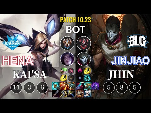 hyF Hena Kai'Sa vs BLG Jinjiao Jhin Bot - KR Patch 10.23
