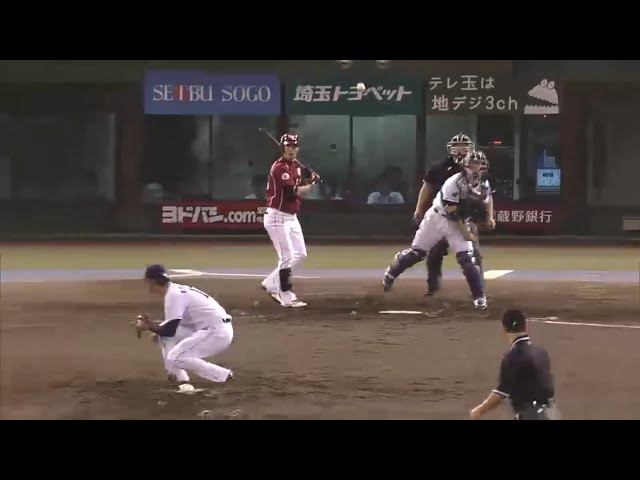 【3回表】逆球捕球でも2塁へストライク送球!! ライオンズ・炭谷 さすがの盗塁阻止!! 2016/5/26 L-E