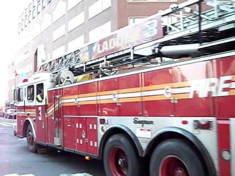 FDNY - Ladder 3 On The Street - 12/13/11