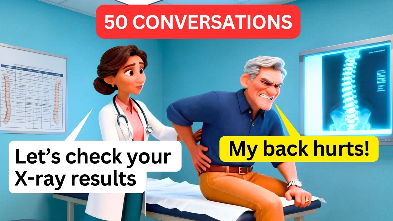 50 Easy English Conversations for Beginners | 🇺🇸 US Healthcare A1 B2