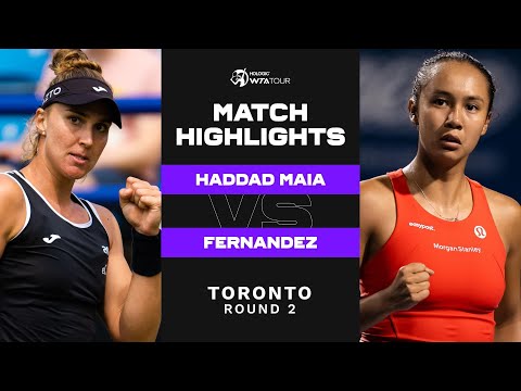 Теннис Beatriz Haddad Maia vs. Leylah Fernandez | 2022 Toronto Round 2 | WTA Match Highlights