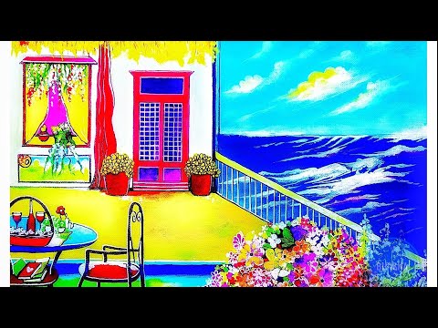 Flowers and dreams...💞 Acrylic on canvas 🖌️Paint with me🎨