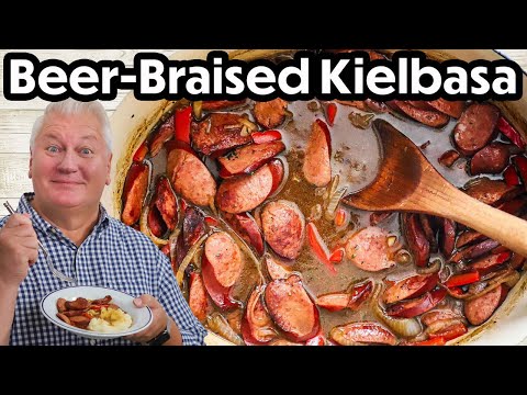 ULTIMATE COMFORT: Beer-Braised Kielbasa and Peppers