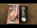 Opening To Mulan 1999 VHS