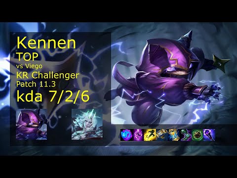 Kennen vs Viego Top - KR Challenger 7/2/6 Patch 11.3 Gameplay // [롤] 케넨 vs 비에고 탑