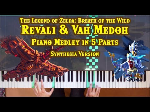 Zelda: Breath of the Wild - Revali & Vah Medoh Piano Suite [Medley][How to Play][Piano Tutorial]