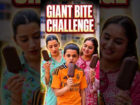 Giant Bite Challenge 😂  #neetubisht #lakhneet #comedy #funny #trending