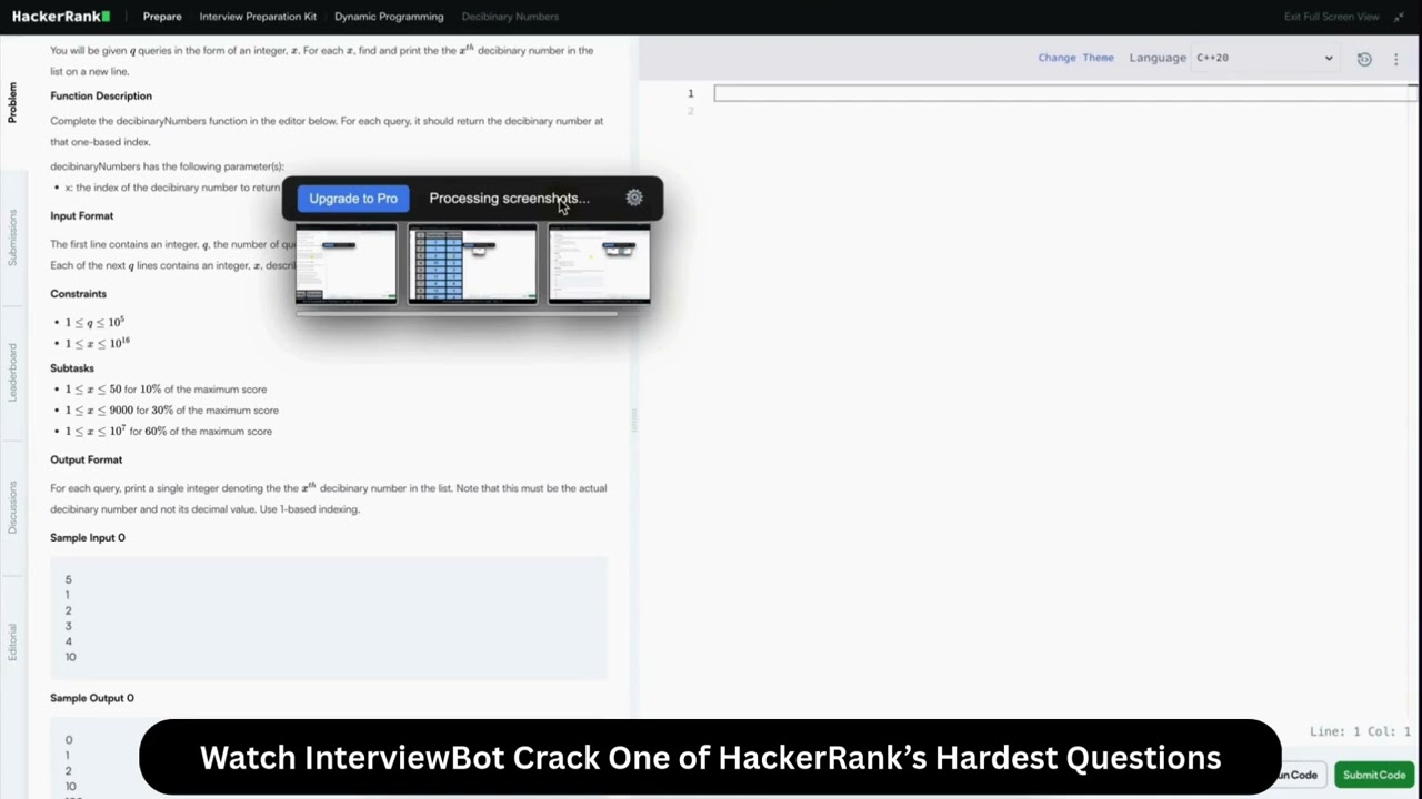 InterviewBot: Solving the toughest Challenge from HackerRank