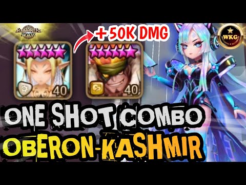 WTF DMG SHIZUKA COMBO with OBERON and KASHMIR IN RTA SUMMONERS WAR