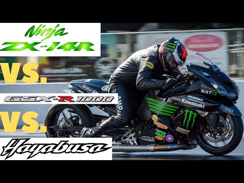 16 FASTEST MOTORCYCLES IN THE WORLD STREET STYLE RACE! TURBO NITROUS ZX 14 vs HAYABUSA vs GSXR 1000!