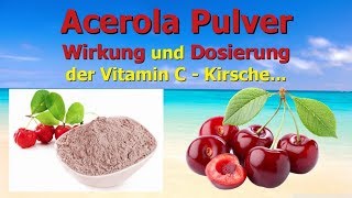 Acerola Pulver - Wirkung und Dosierung der Vitamin C - Kirsche