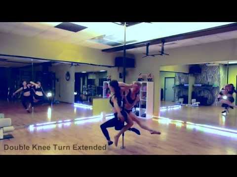 Pole Dance Double Tricks - Double Knee Turn Extended Vol. 8.2