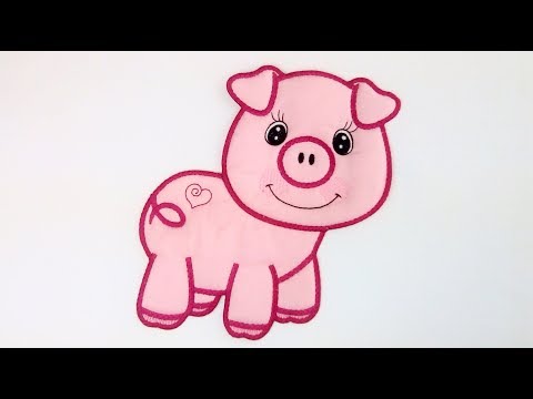 Large Applique Pig 2