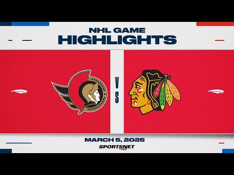 NHL Highlights | Senators vs. Blackhawks - March 5th, 2025