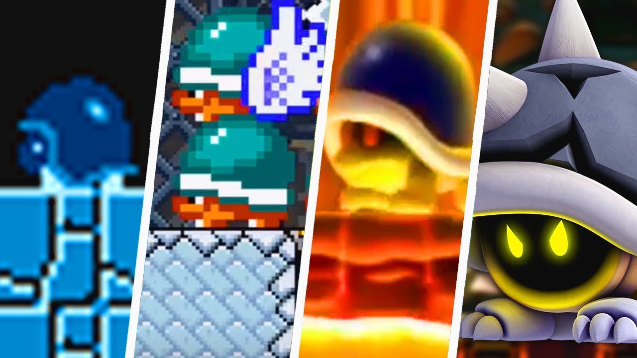 Evolution of Buzzy Beetle in Super Mario Games (1985 - 2019)