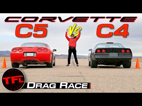 Battle of The Cheap Corvettes: 1980s (C4) vs 1990s (C5) Drag Race, Roll Race, & Brake Test