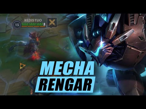 MECHA RENGAR GAMEPLAY | NEW SKIN (BUILD & RUNES) - SEASON 4