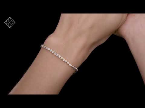 Diamond Tennis Bracelet 2.00ct H/Si Rubover Set in 18K Gold  - FDT24 4JUA