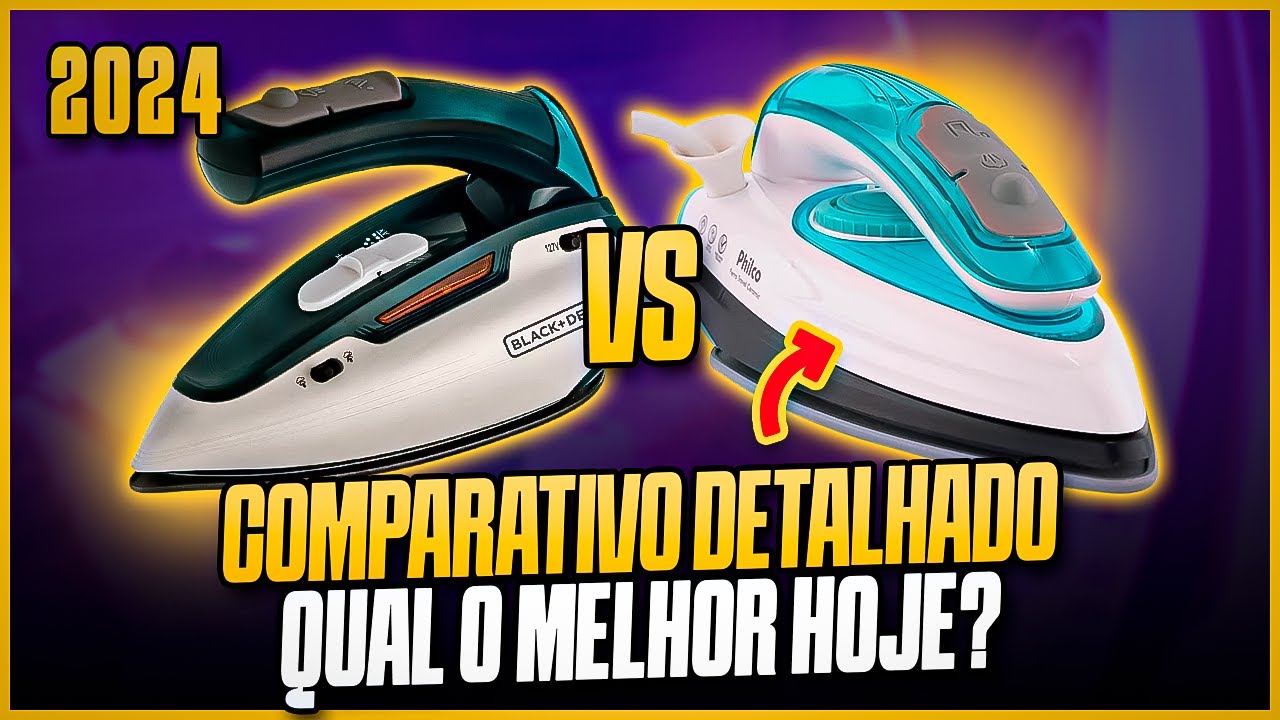 Qual o MELHOR FERRO PORTÁTIL? Comparativo Completo! Ferro Portátil de Passar PHILCO vs BLACK+DECKER