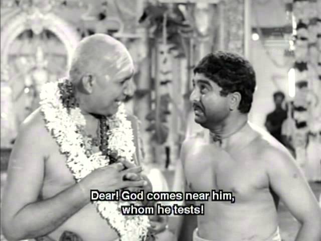 Restoring Faith in God - Thunaivan Tamil Movie Scene - A.V.M. Rajan