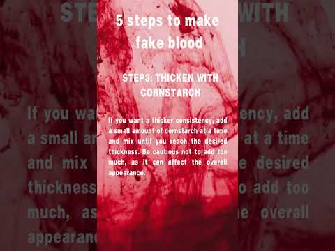 🩸 DIY Halloween Magic: 5 Steps to Create Realistic Fake Blood! 💉 #HalloweenHacks