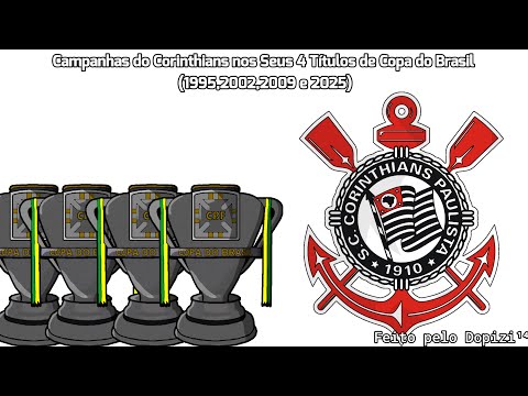 Corinthians' campaigns in their 4 Copa do Brasil titles (1995, 2002, 2009 and 2025)