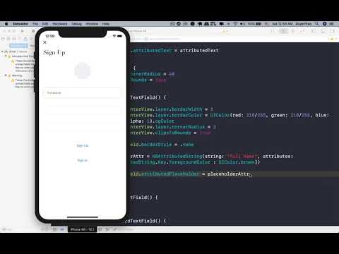 Swift 5 & Firebase 5 - Sign Up View: Customize User Interface part 2 - Ep 10 Build Tinder + Chat