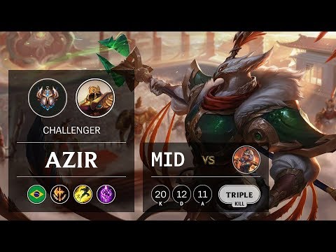 Azir Mid vs Qiyana - BR Challenger Patch 9.23