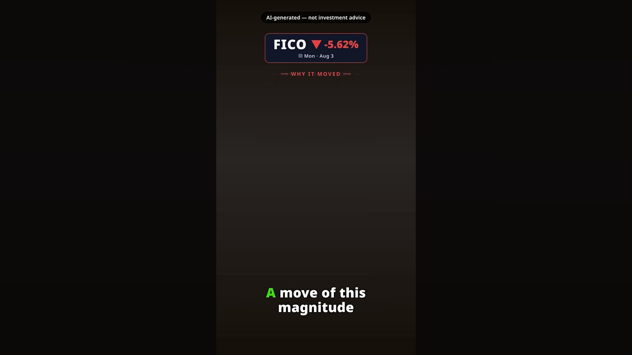 Por que a ação da Fair Isaac perde terreno hoje? FICO -5.62% (3 ago)