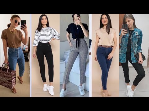 MODA 2022 MUJER OUTFITS CÓMO Vestir CON ROPA  BÁSICA,SENCILLA ft DOSSIER LOOK CASUAL TENDENCIA 2022