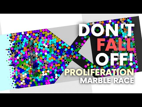 Don't Fall Off! - Survival Algodoo Marble Race + Proliferation